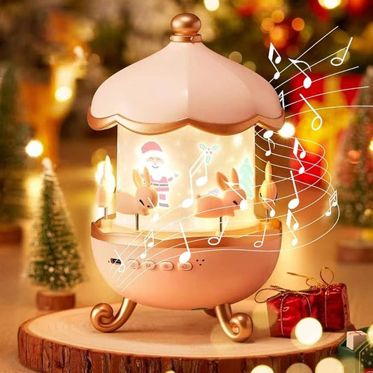 Bunny’s Carousel Projection Lamp | مصباح عرض دوّامة الأرانب مع موسيقى