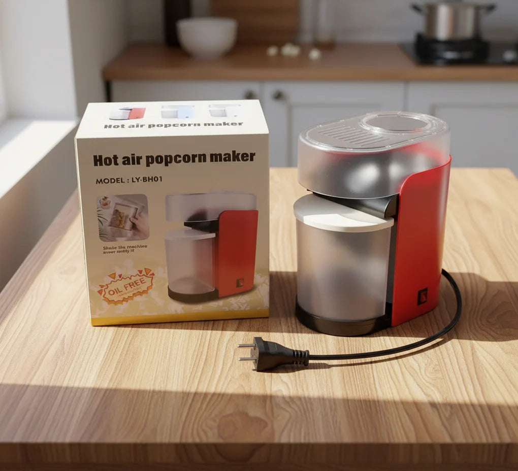 Hot Air Popcorn Maker – Oil-Free & Fast | ماكينة تحضير الفشار بالهواء الساخن بدون زيت
